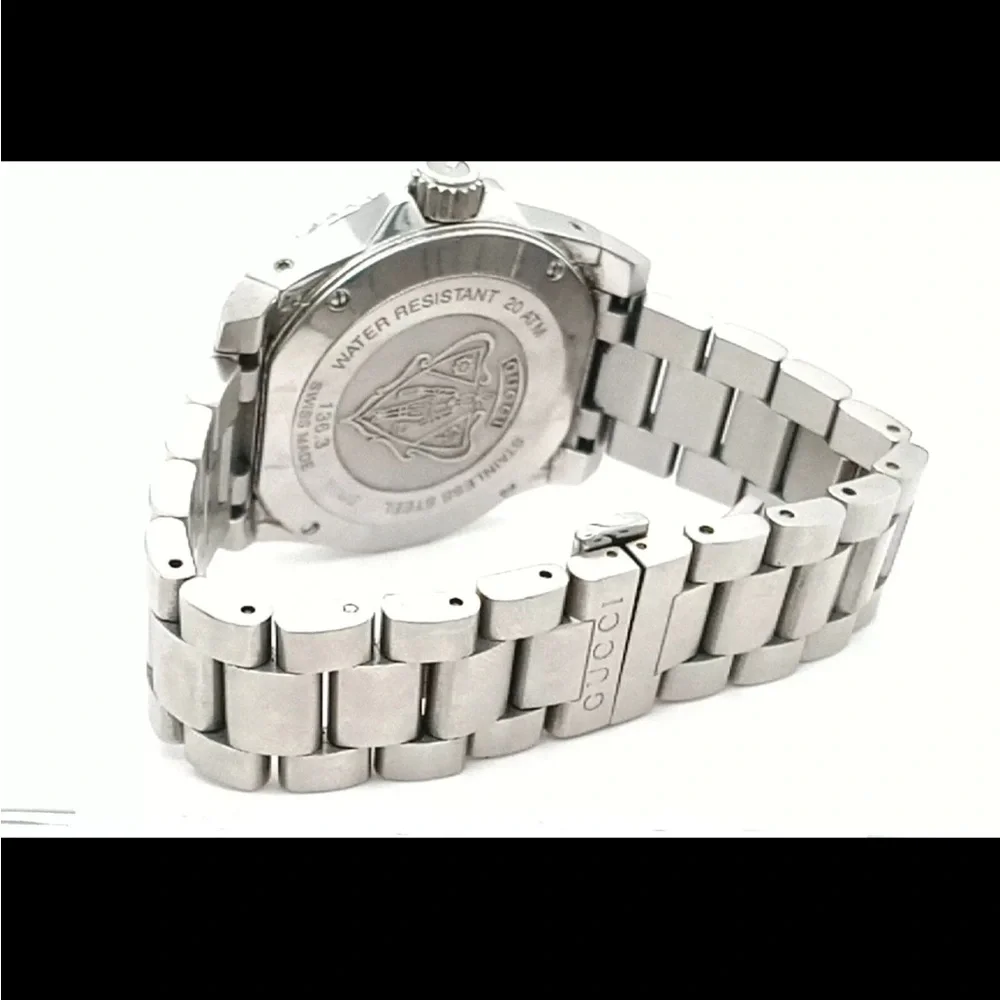 Gucci Unisex Swiss Diver Stainless Steel Bracelet Watch 40mm #105 new battery